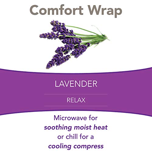 Bed Buddy Heated Aromatherapy Neck Wrap, Lavender Scented - Microwavable Hot & Cold Therapy for Sore Muscles, Stress Relief, and Relaxation - Soft Plush Fabric with Lavender