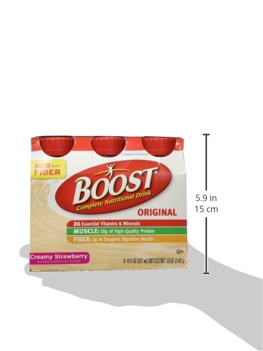 Boost Complete Nutritional Drink, Creamy Strawberry, 8 Ounces Each (Pack of 6)