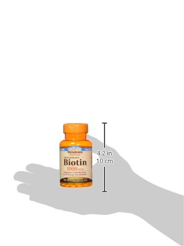 Sundown Biotin 1000 mcg, 120 Tablets (Pack of 3)