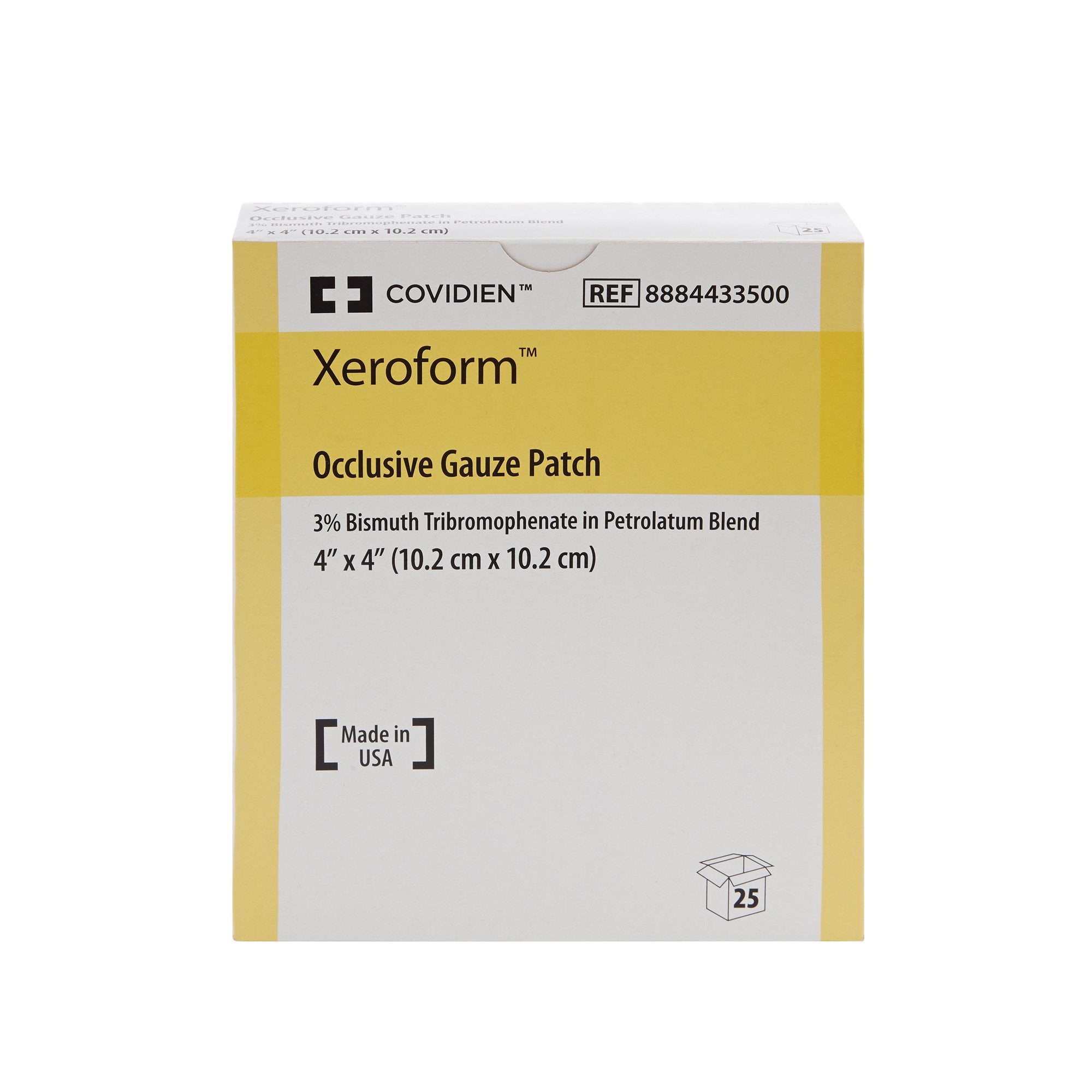 Xeroform Petrolatum Impregnated Dressing Xeroform Occlusive Square 4 X 4 Inch Sterile