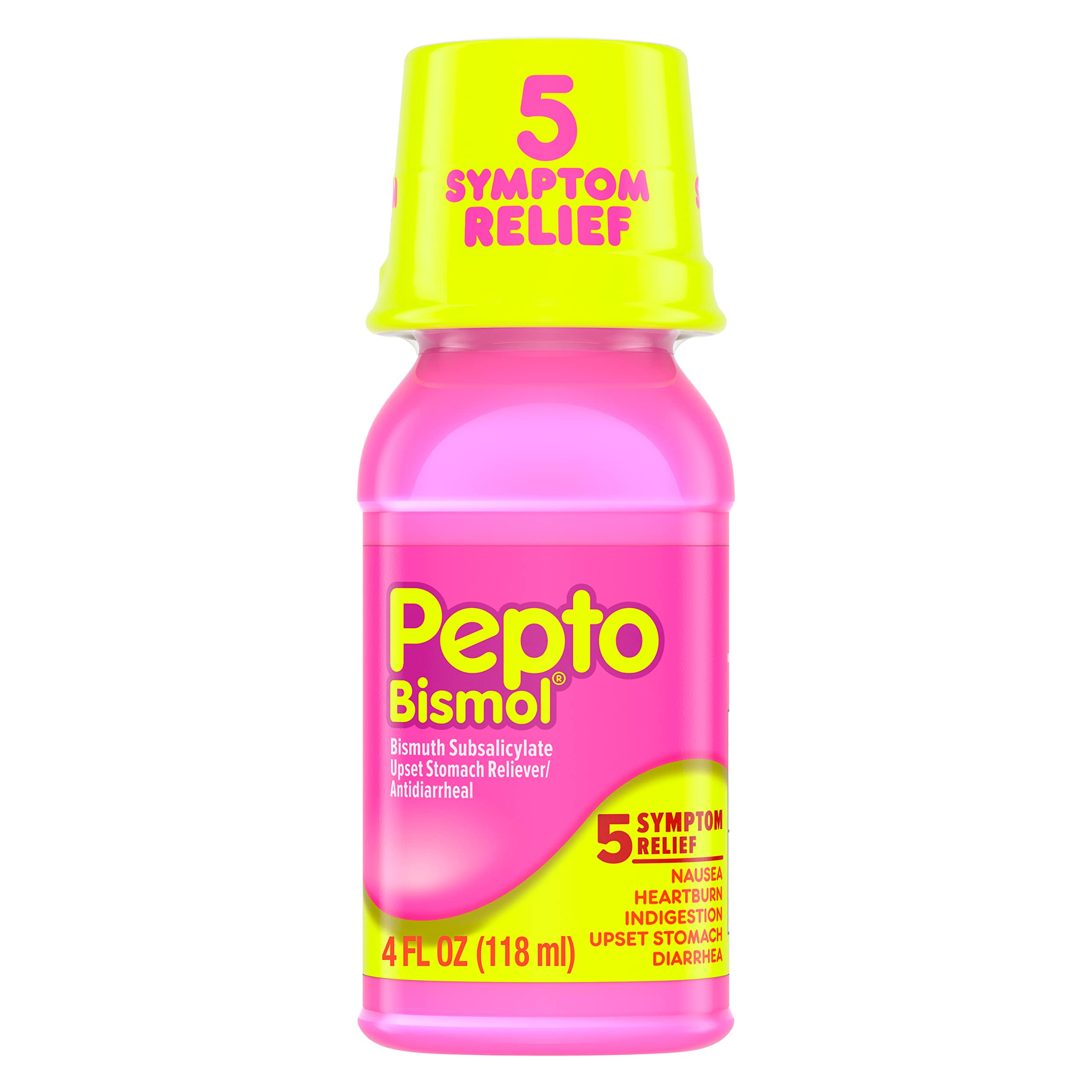 Pepto-Bismol, 5 Symptom Digestive Relief, Original, 4 fl oz