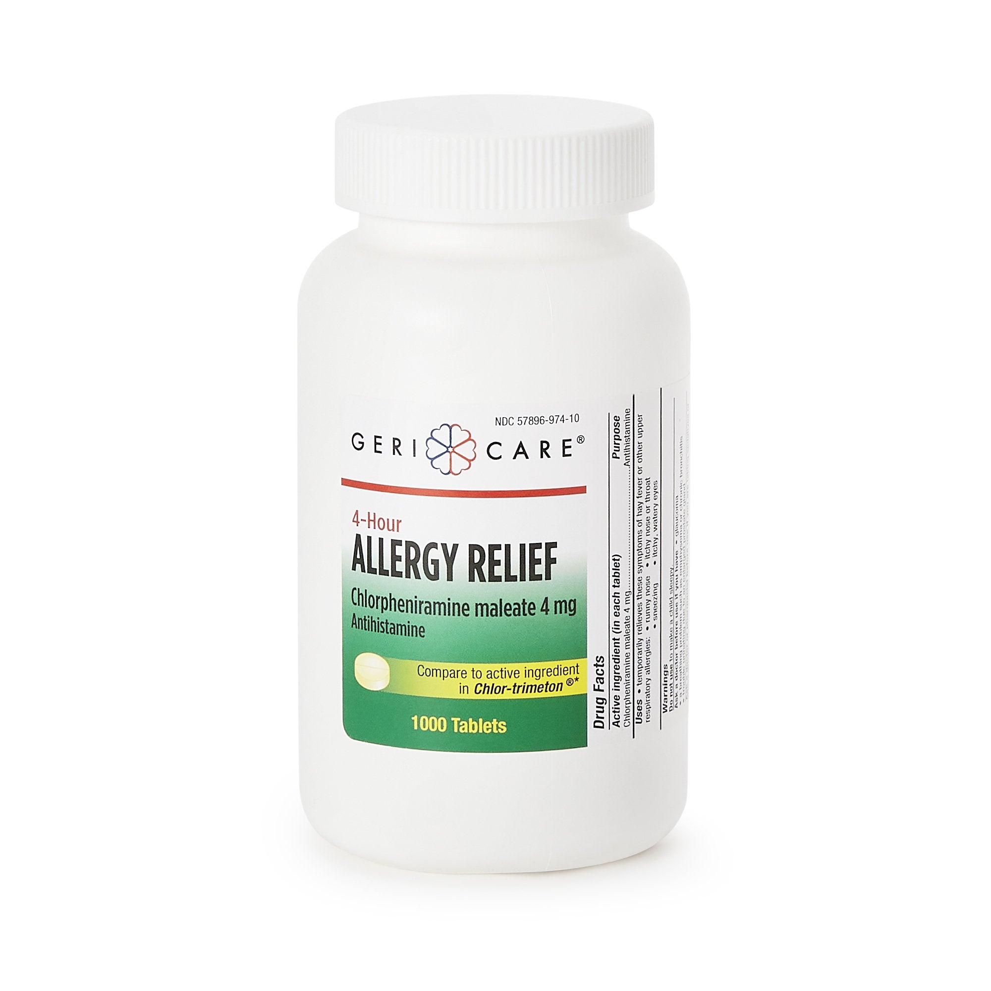 Allergy Relief Health*Star 4 mg Strength Tablet 1,000 per Bottle