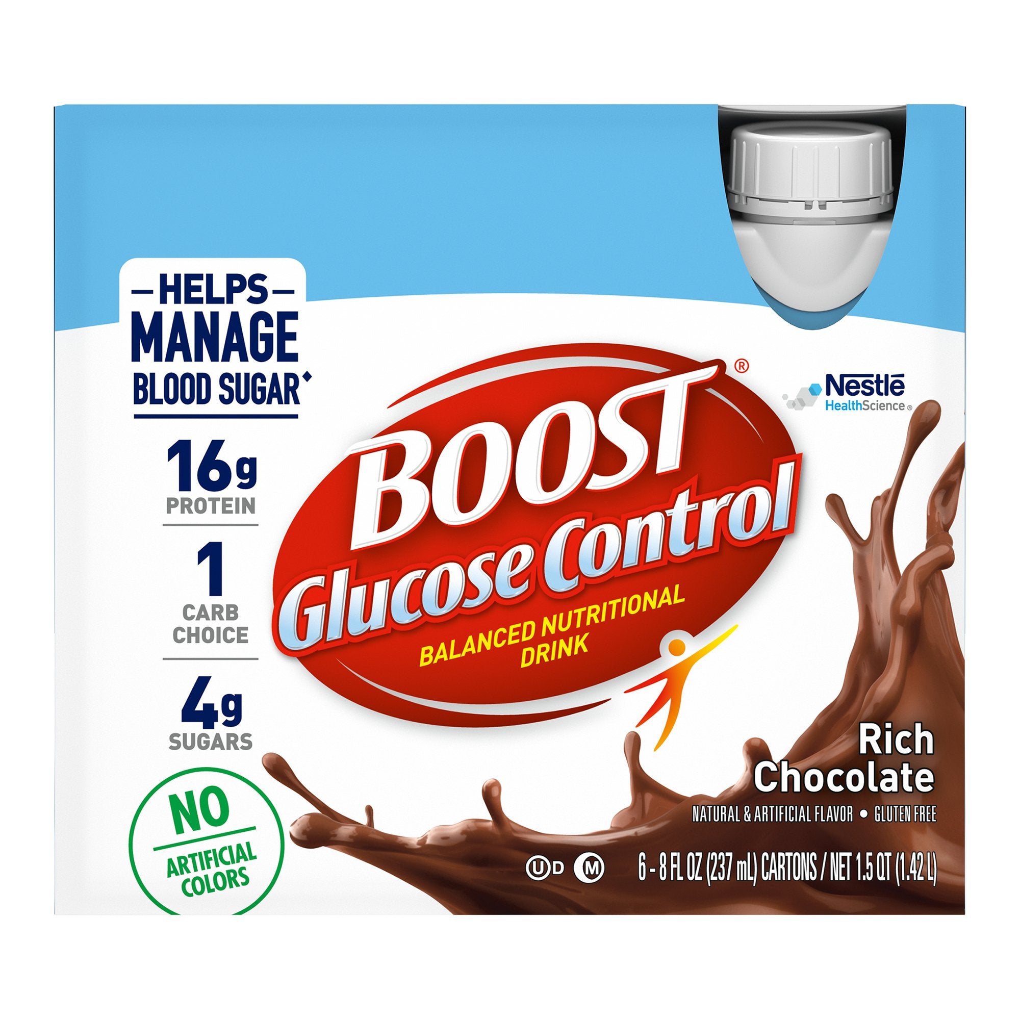 Oral Supplement Boost Glucose Control Rich Chocolate Flavor Liquid 8 oz. Carton