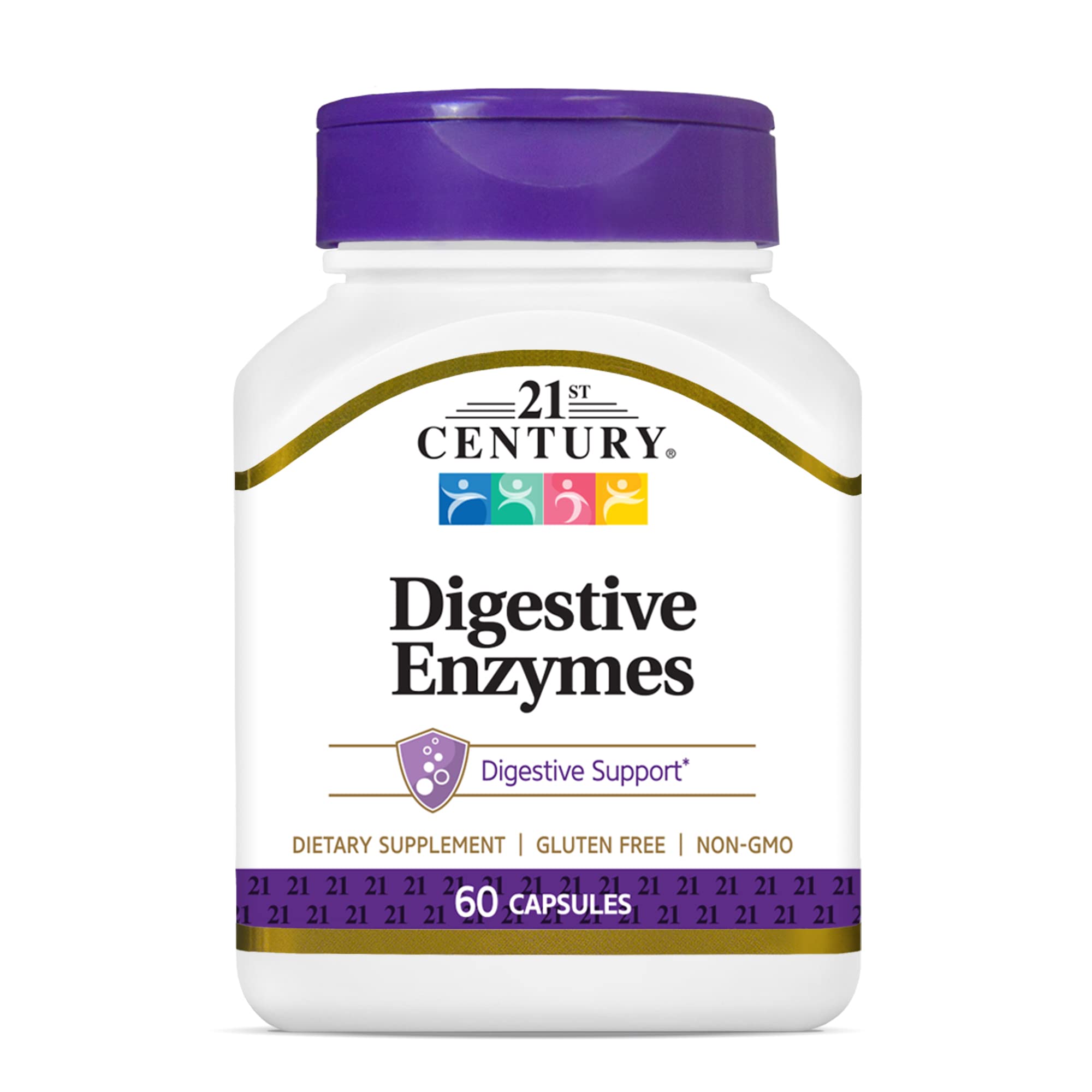 21st Century Digestive Enzymes Capsules, 60 Count (Pack of 2)