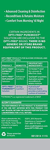 ALCON Opti-free Puremoist Multi-Purpose Disinfecting Solution, White, 4 Fl Oz
