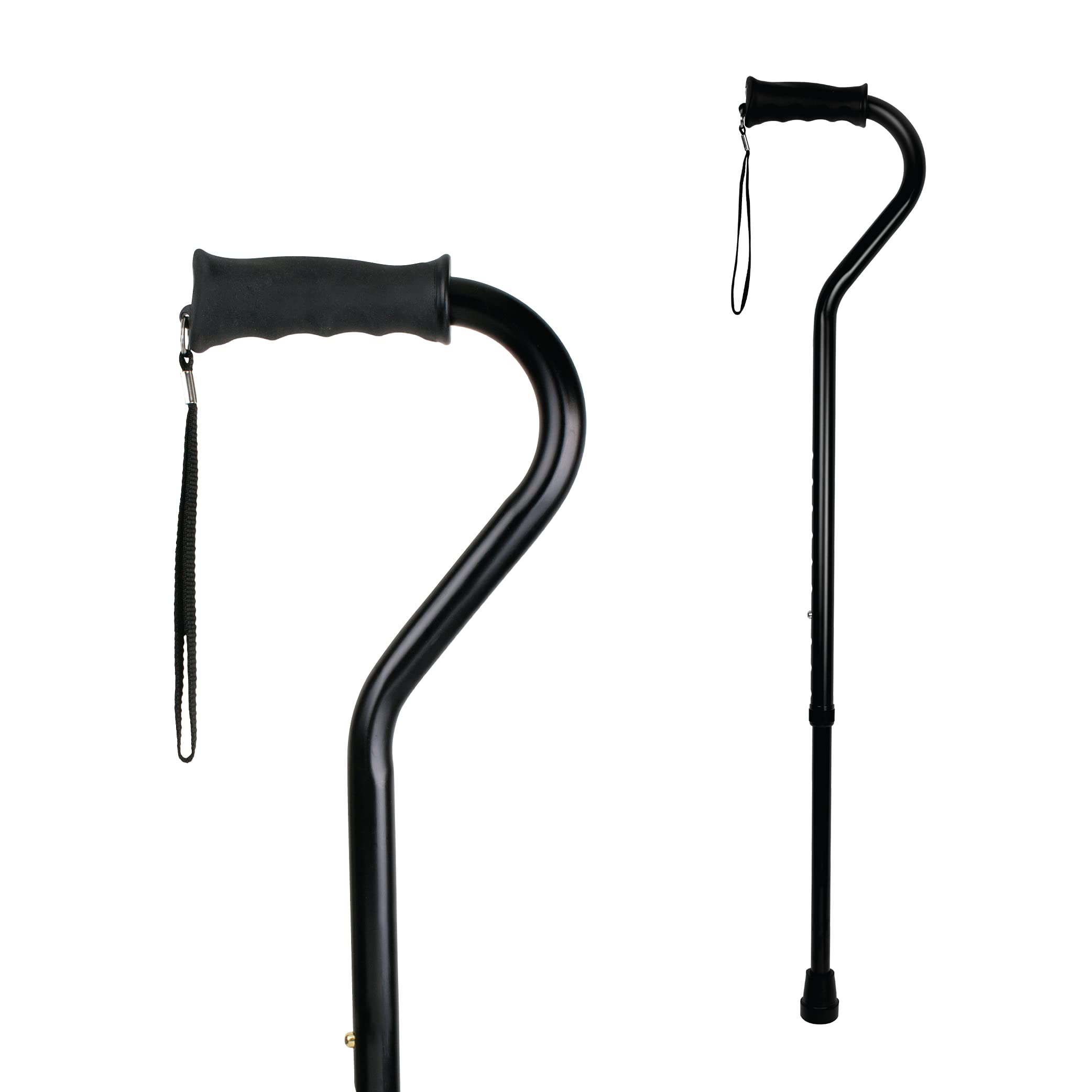 Carex Walking Cane with Soft Cushioned Handle - Adjustable Walking Cane for Men or Women - Black Cane