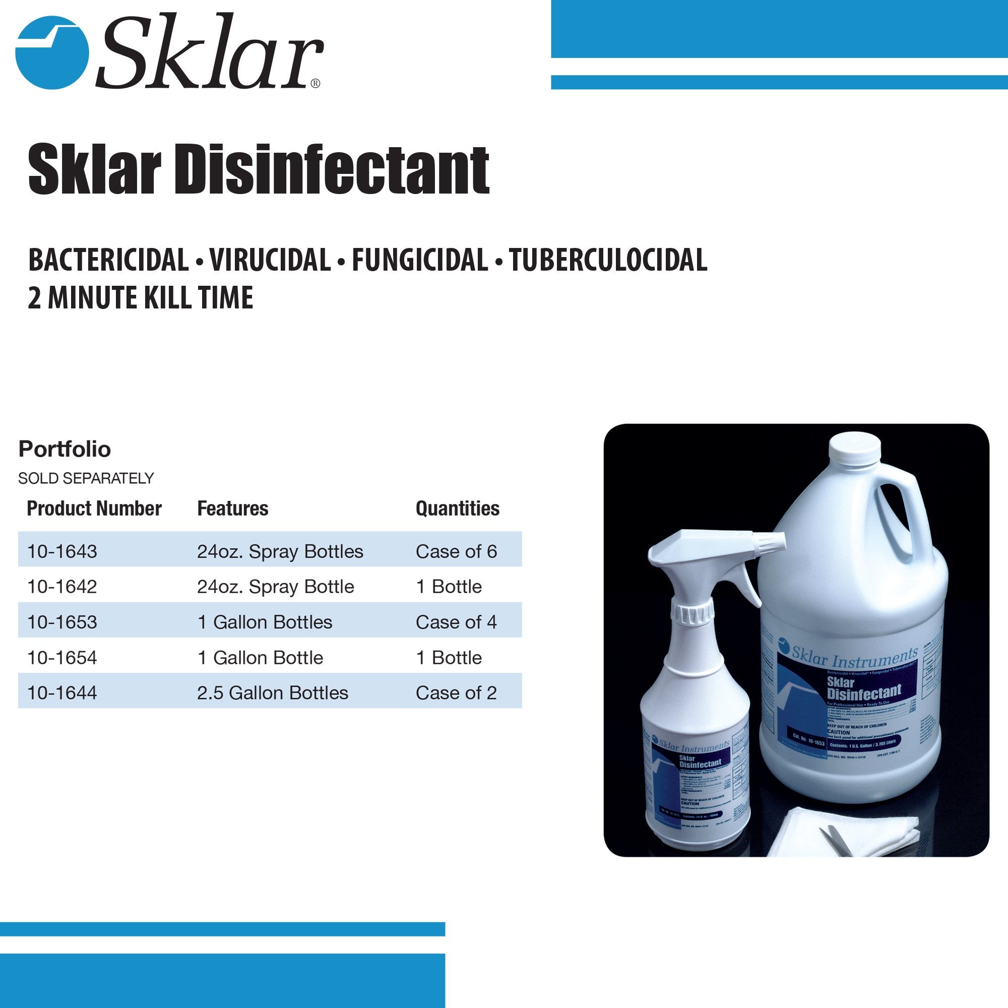 Sklar Surface Disinfectant Alcohol Based Manual Pour Liquid 1 gal. Jug Alcohol Scent NonSterile