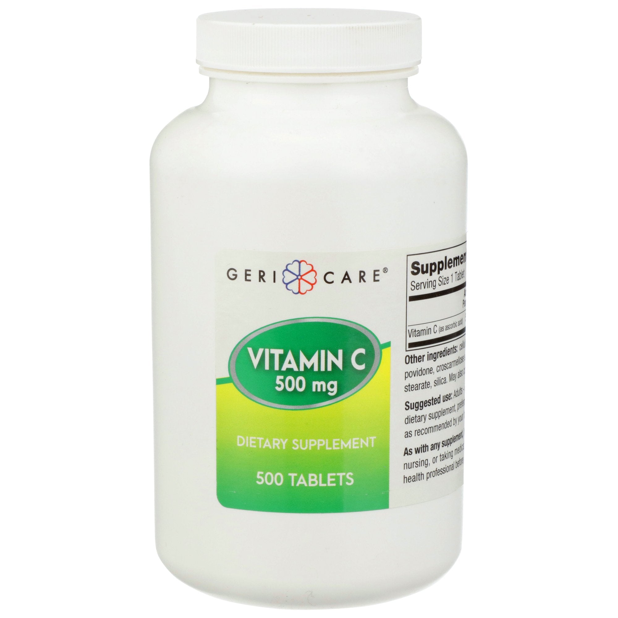 Vitamin C Supplement Geri-Care Ascorbic Acid 500 mg Strength Tablet 500 per Bottle