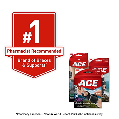 ACE Adjustable Knee Brace, Provides Support & Compression to Arthritic and Painful Knee Joints
