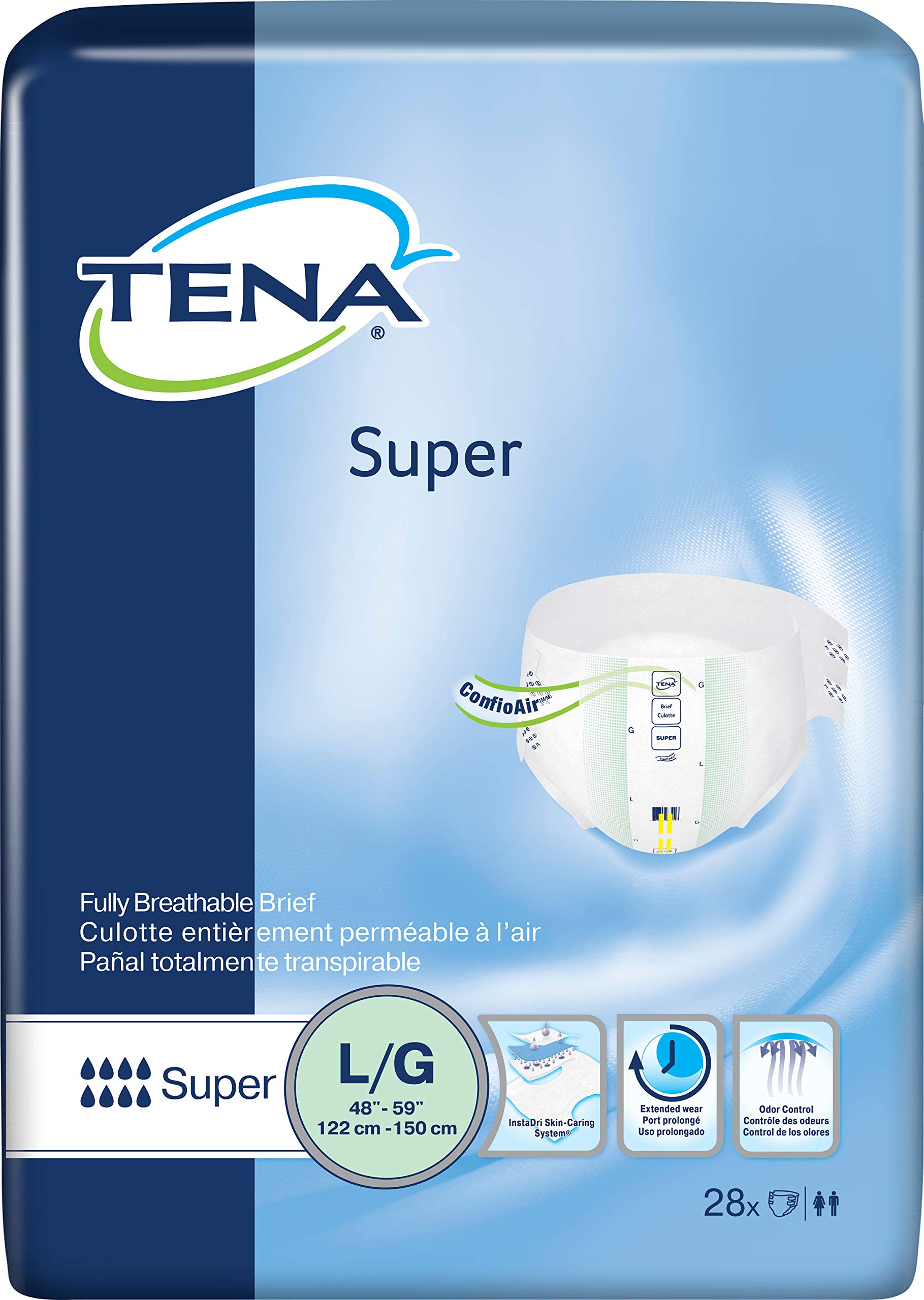 Tena Super Incontinence Briefs, Size: Large (48 Inches-59 Inches) - 28 / bag,...