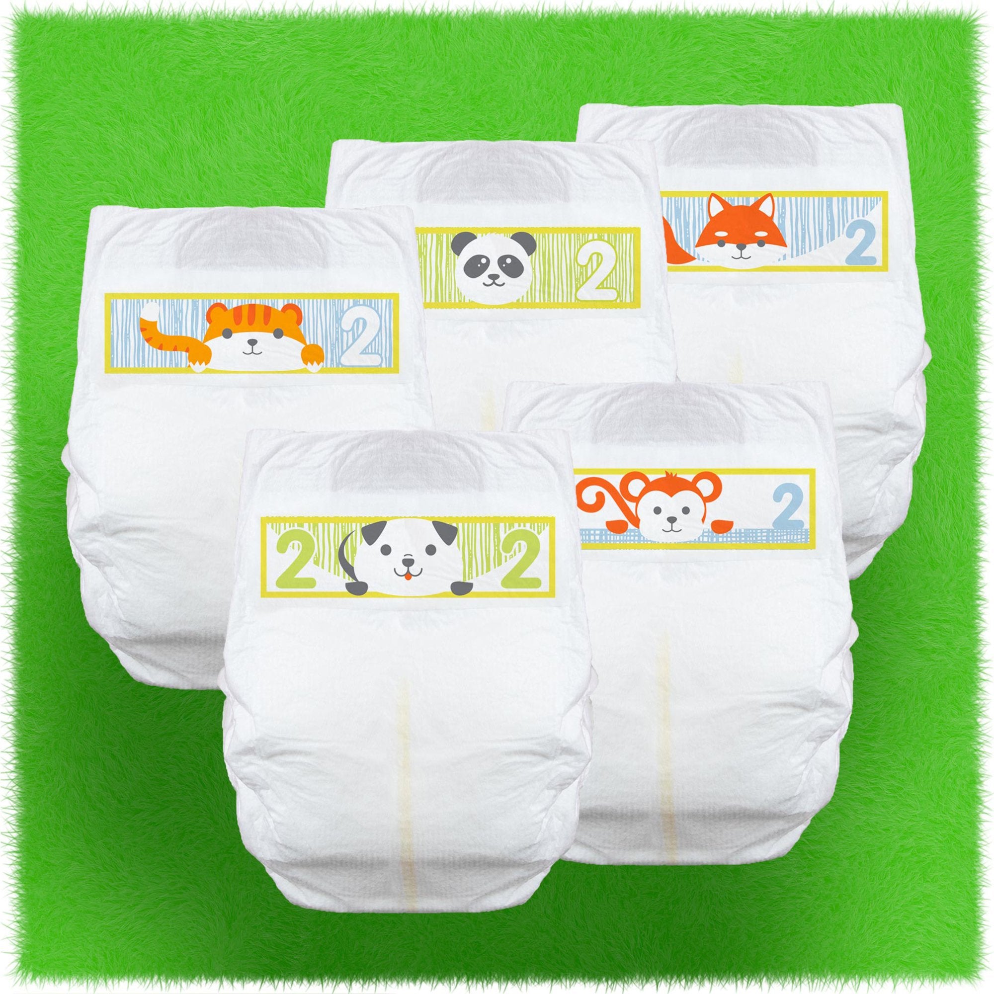 Unisex Baby Diaper Cuties Size 2 Disposable Heavy Absorbency