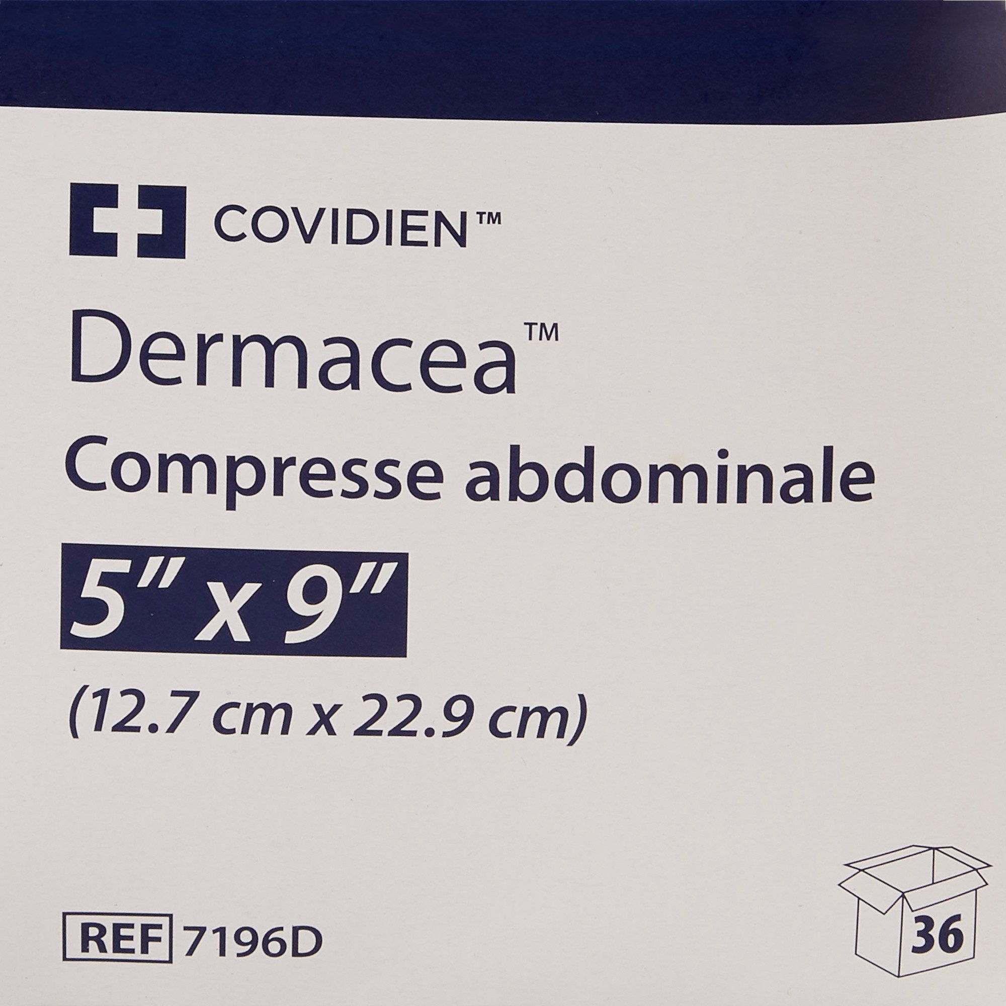 Abdominal Pad Dermacea Nonwoven Fluff 5 X 9 Inch Rectangle Sterile