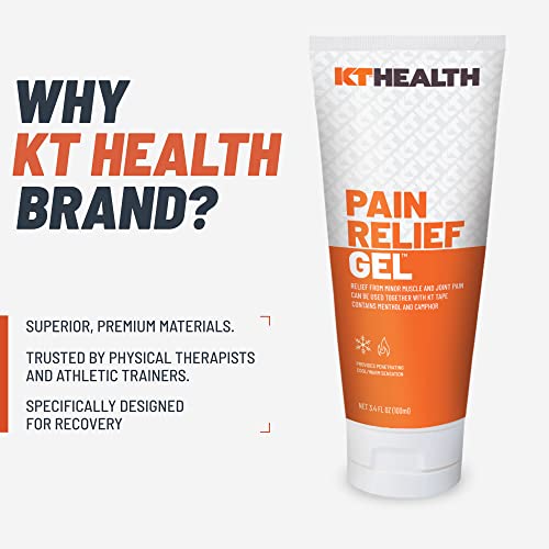 KT Recovery+ by KT Tape Pain Relief Gel, Timed release topical pain relief gel for back pain, sciatica pain, arthritis pain, 3.4 Oz Gel Tube