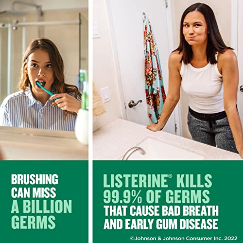 Listerine Freshburst Antiseptic Mouthwash for Bad Breath, Kills 99% of Germs That Cause Bad Breath & Fight Plaque & Gingivitis, ADA Accepted Mouthwash, Spearmint, 500 mL