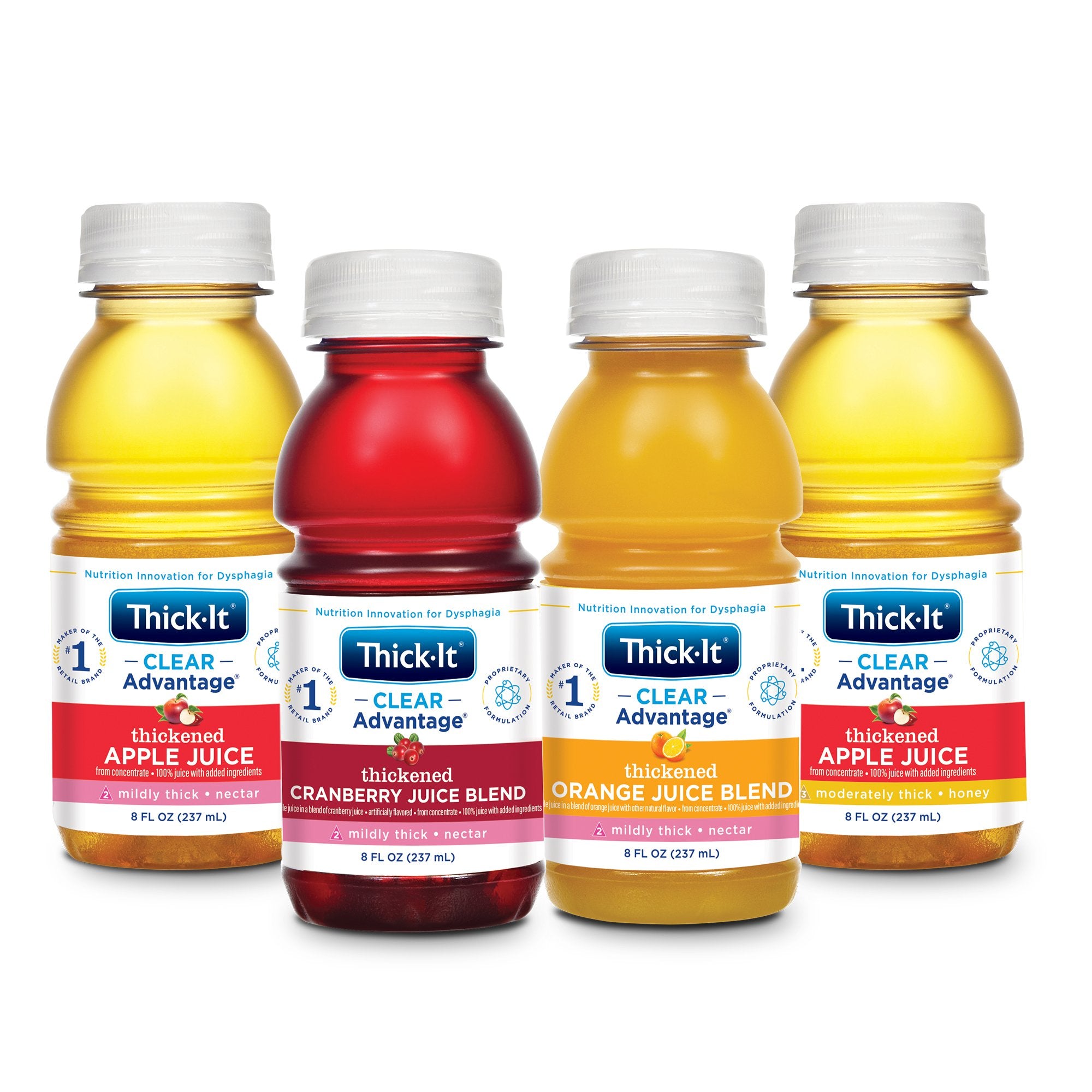 Thickened Beverage Thick-It Clear Advantage 8 oz. Bottle Cranberry Flavor Liquid IDDSI Level 2 Mildly Thick