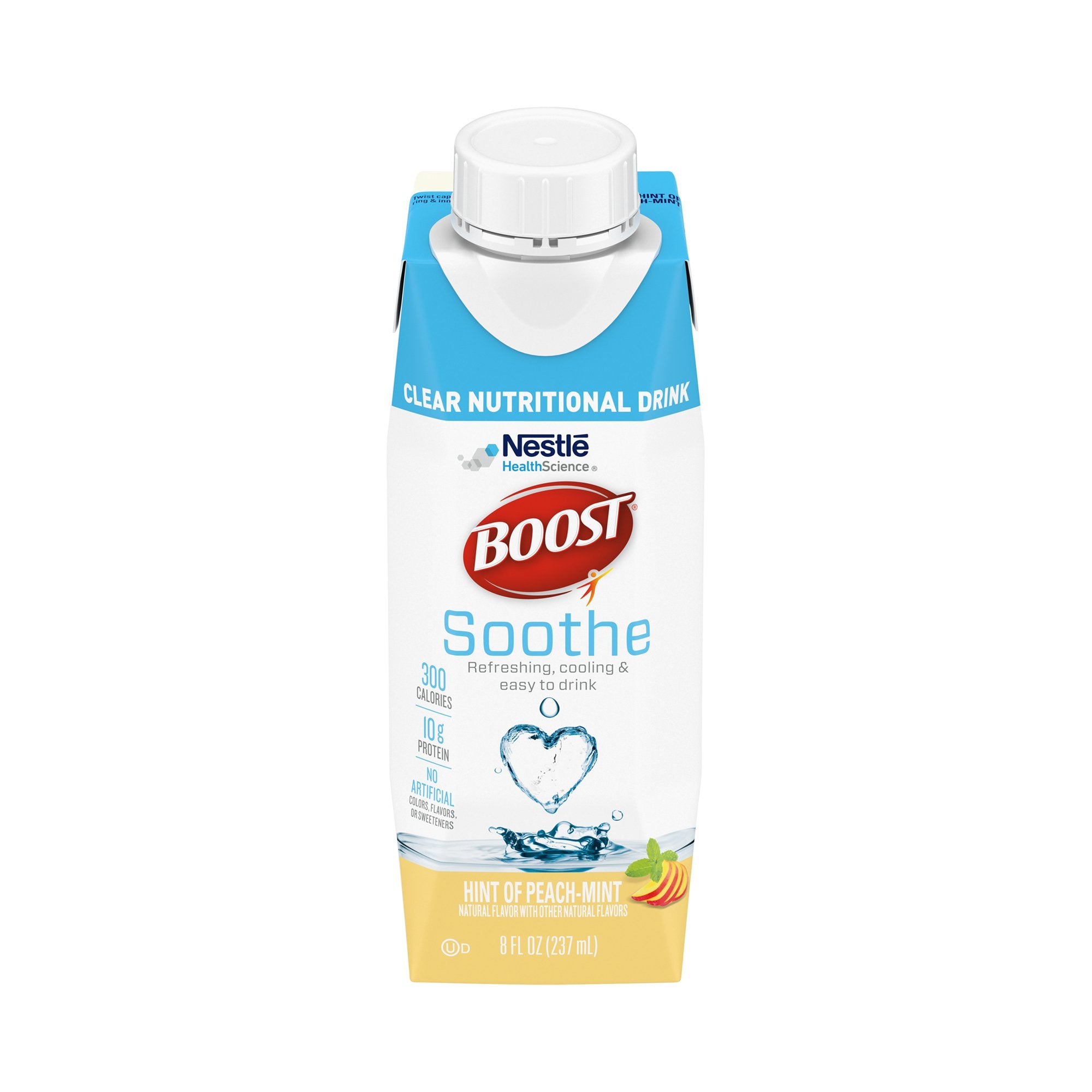 Oral Supplement Boost Soothe Peach Mint Flavor Liquid 8 oz. Carton