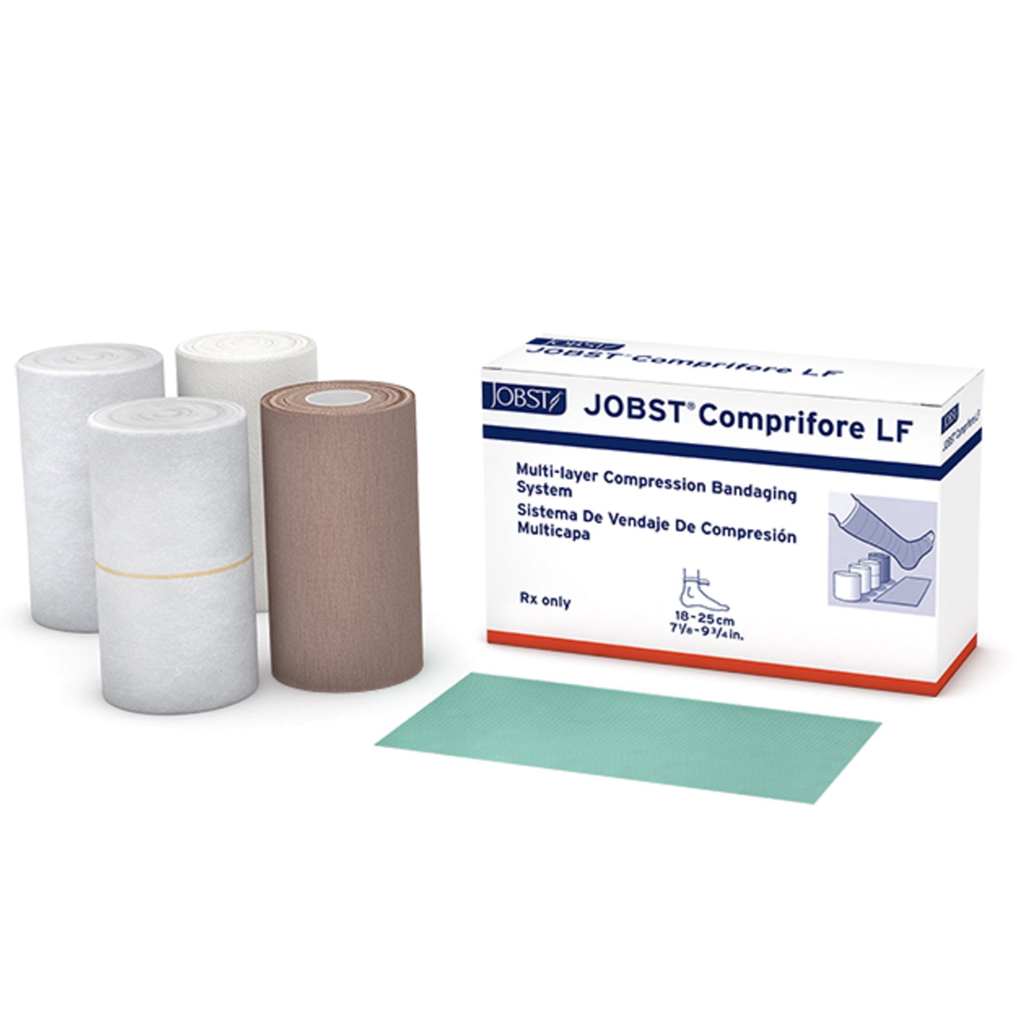 4 Layer Compression Bandage System JOBST Comprifore LF 7 to 10 Inch 40 mmHg No Closure Tan / White NonSterile