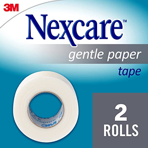 Nexcare Gentle Paper First Aid Tape, Ideal For Securing Gauze And Dressings, 1 In x 10 Yds Carded, 2 Pk