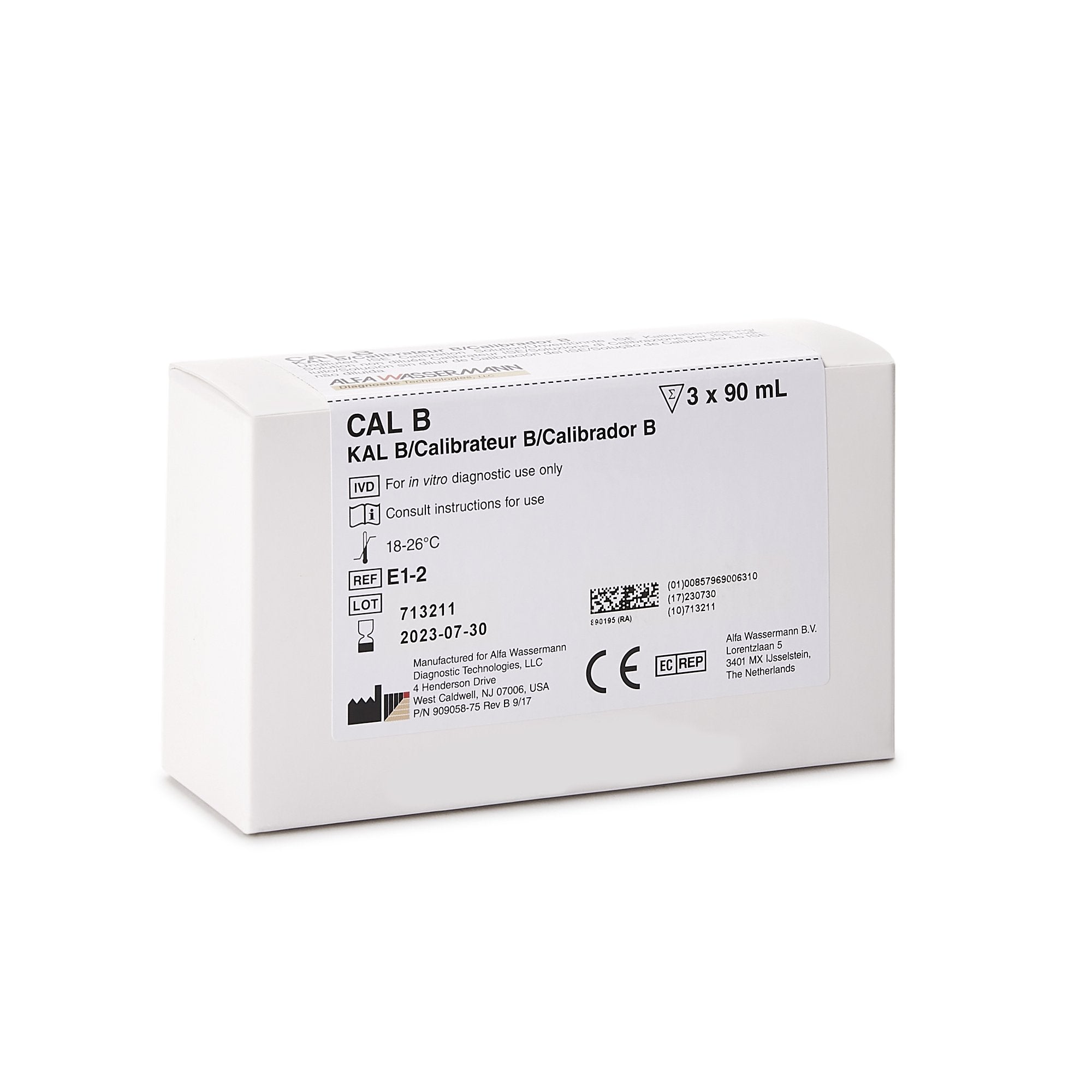 Calibrator ACE CAL B 3 X 90 mL For ACE Analyzer