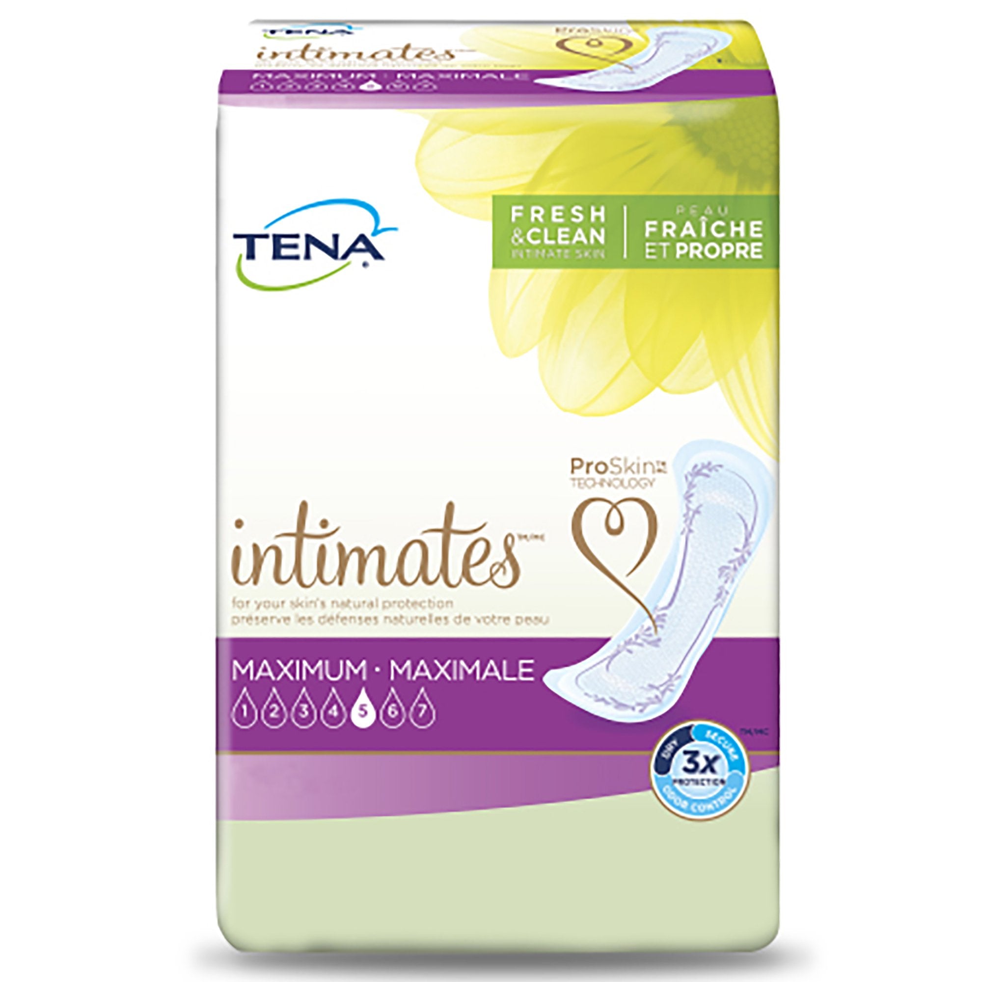 Bladder Control Pad TENA Intimates Maximum 13 Inch Length Heavy Absorbency Dry-Fast Core One Size Fits Most
