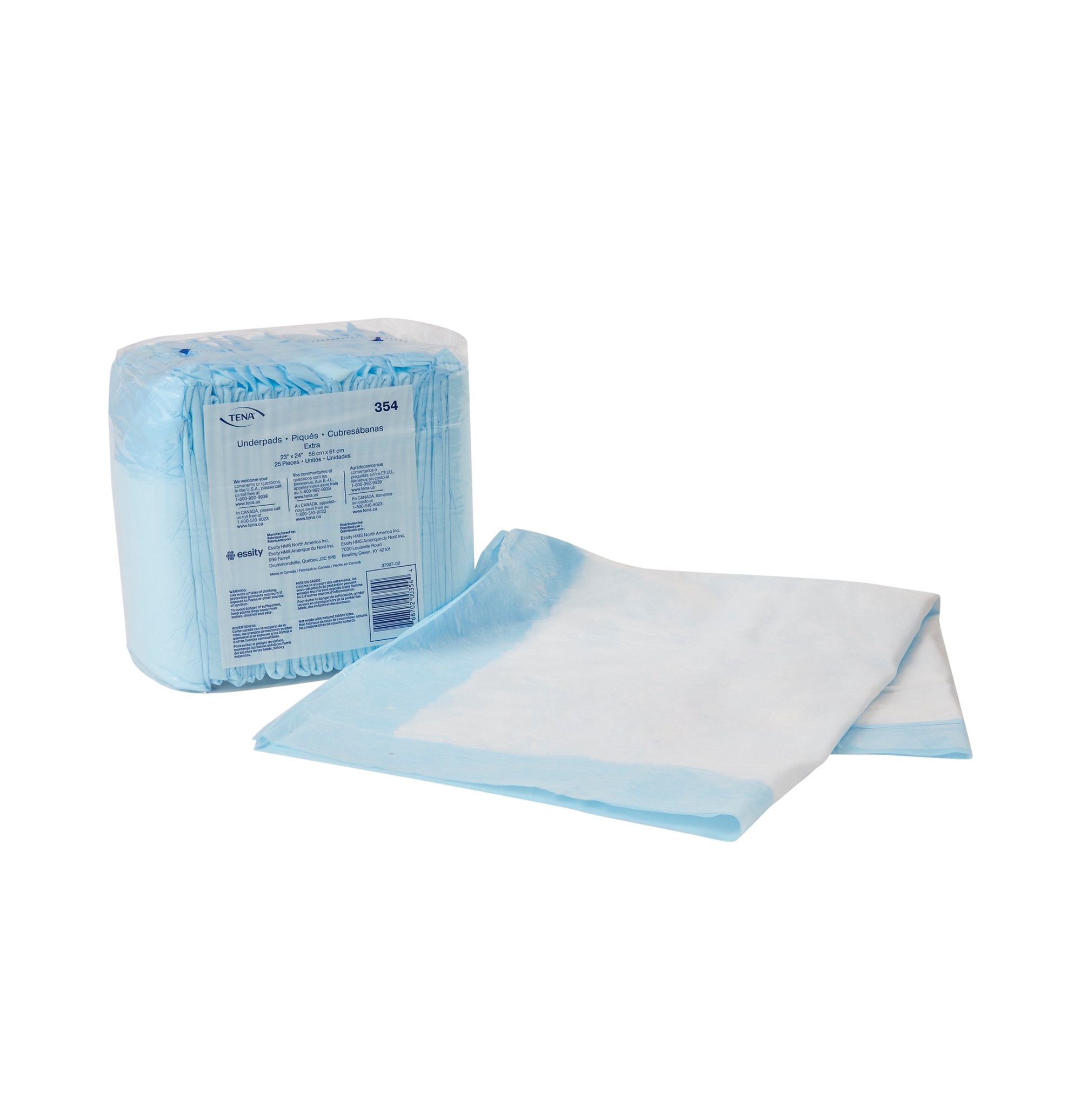 Disposable Underpad TENA Extra 23 X 24 Inch Polymer Light Absorbency