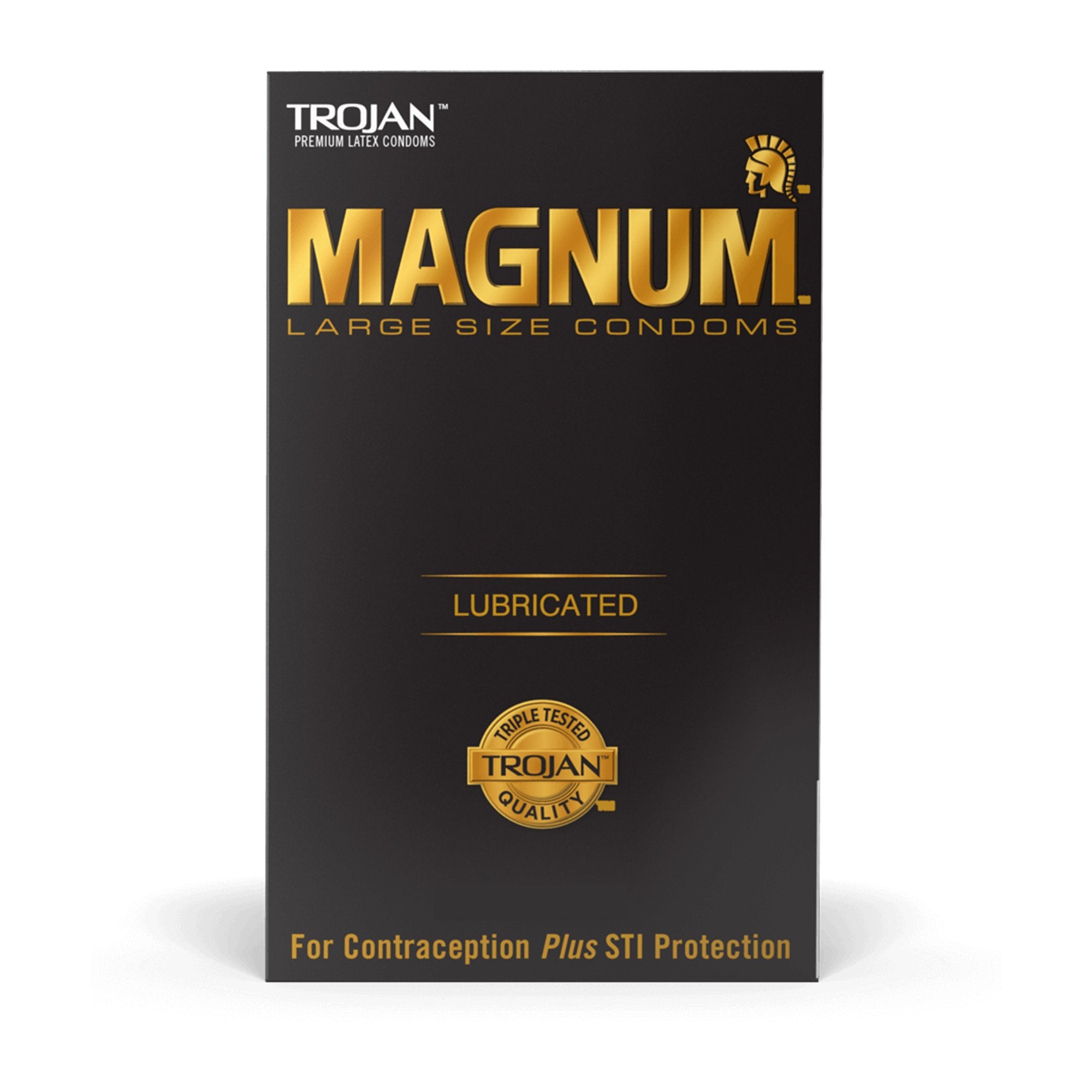 Condom Trojan Magnum Lubricated Large 3 per Box
