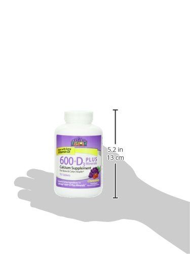 21st Century Vitamins Calcium 600 mg + D Chewables, Fruit Punch, 75 ct