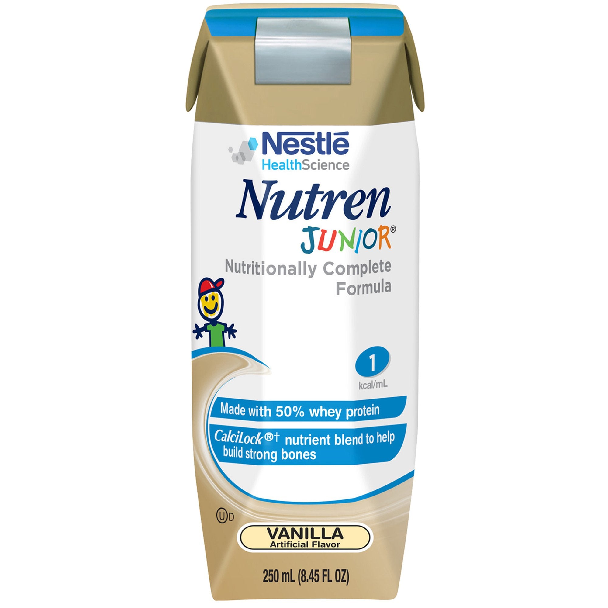 Pediatric Oral Supplement Nutren Junior 8.45 oz. Tetra Prisma Liquid Whey Protein Lactose Intolerance