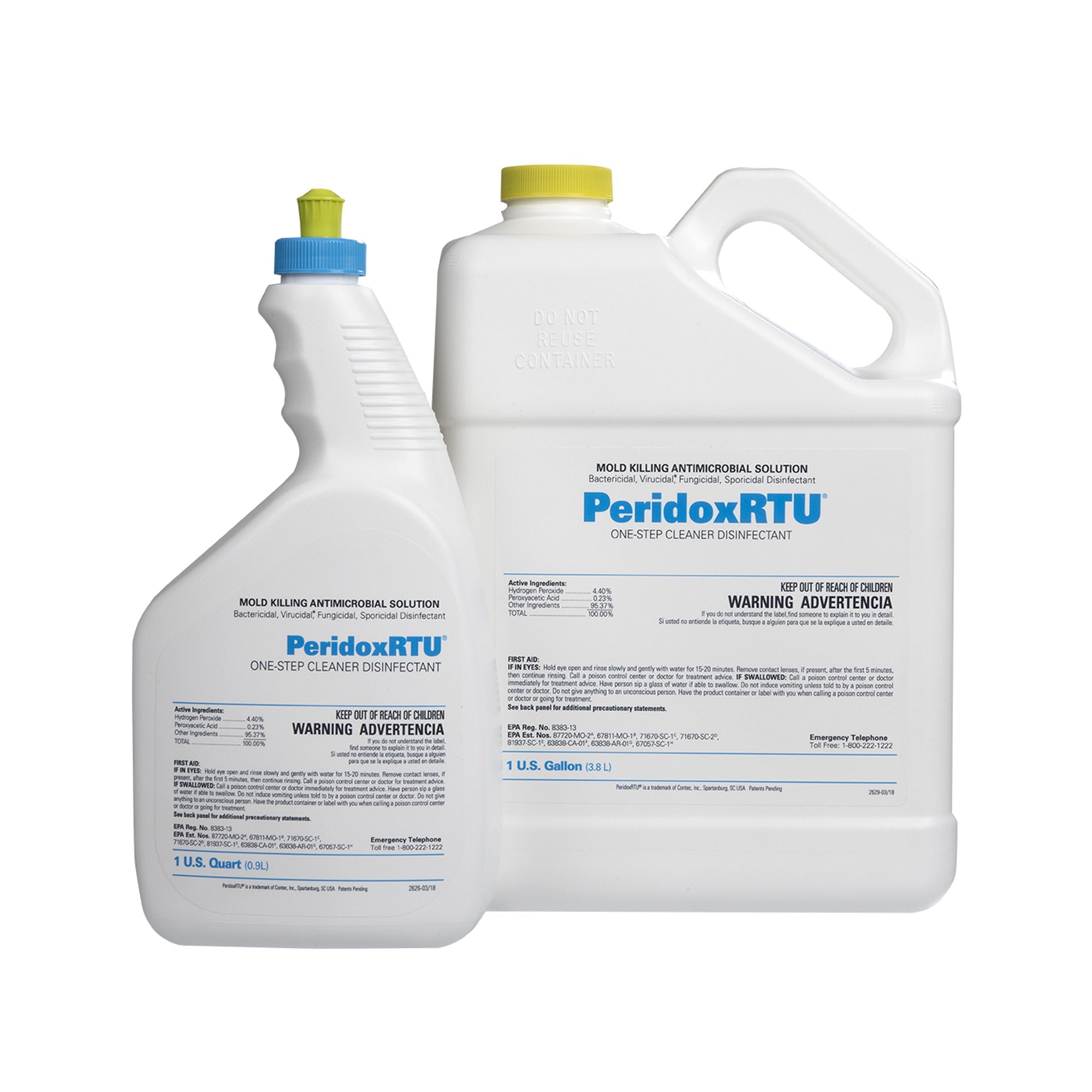 PeridoxRTU Sporicidal Surface Disinfectant Cleaner Peroxide Based Manual Pour Liquid 32 oz. Bottle Vinegar Scent Sterile