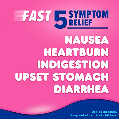 Pepto Bismol Liquid Ultra for Nausea, Heartburn, Indigestion, Upset Stomach, and Diarrhea - 5 Symptom Fast Relief, Original Flavor 12 oz