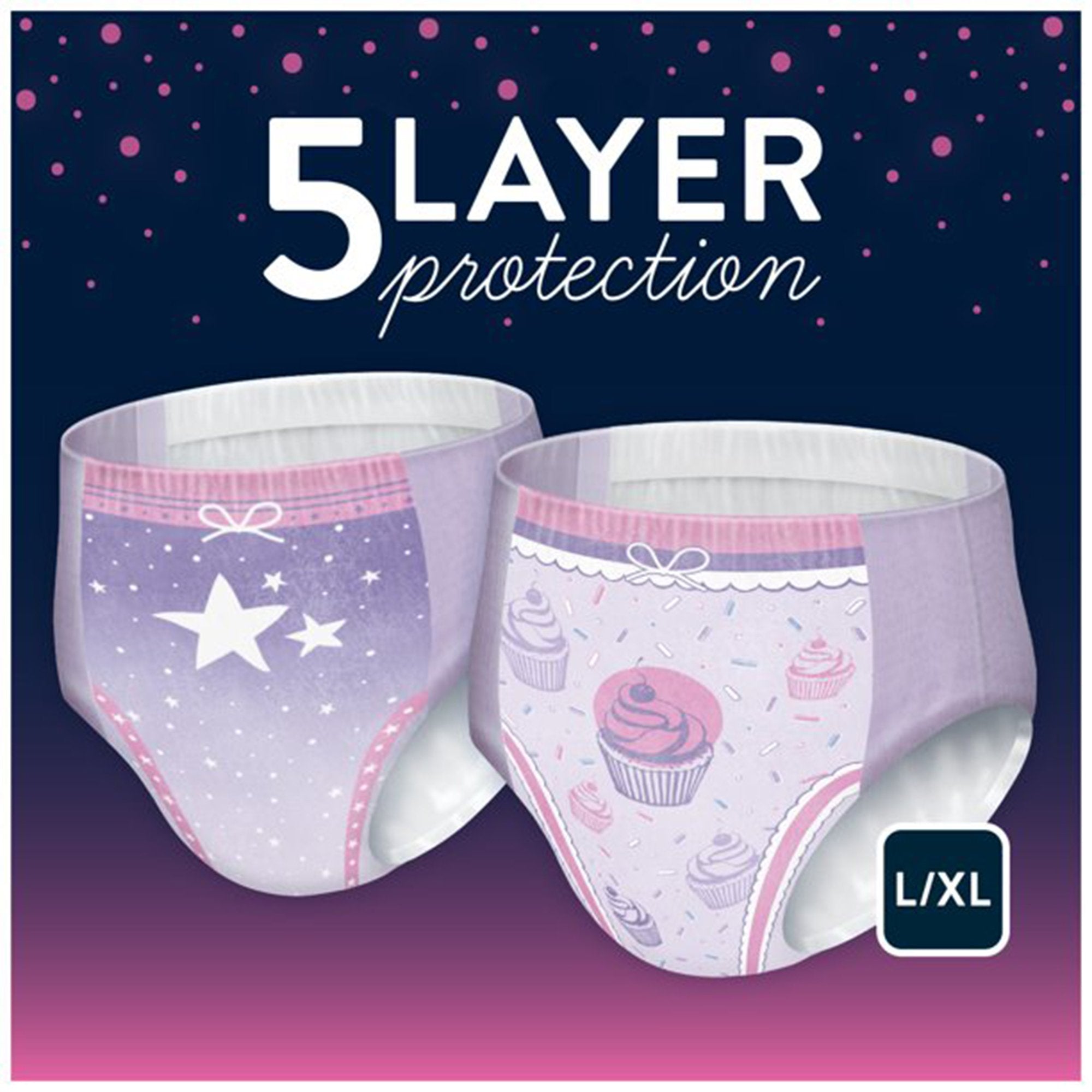Female Youth Absorbent Underwear GoodNites Pull On with Tear Away Seams Size 6 / X-Large Disposable Heavy Absorbency