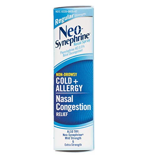 Neosynephrine Nasal Spray for Cold & Sinus Relief, Fast Relief, Pharmacist Recommended, Clear, Regular Strength, 0.5 Fl Oz