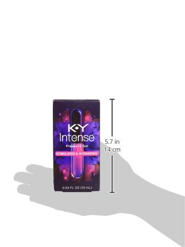 K-Y Intense 0.34 fl oz Adult Toy Friendly Female Pleasure Gel, Arousal Stimulant for Women, Couples Massage Enhancer, Tingling Cooling & Warming, Hormone & Paraben Free, Latex Condom Compatible
