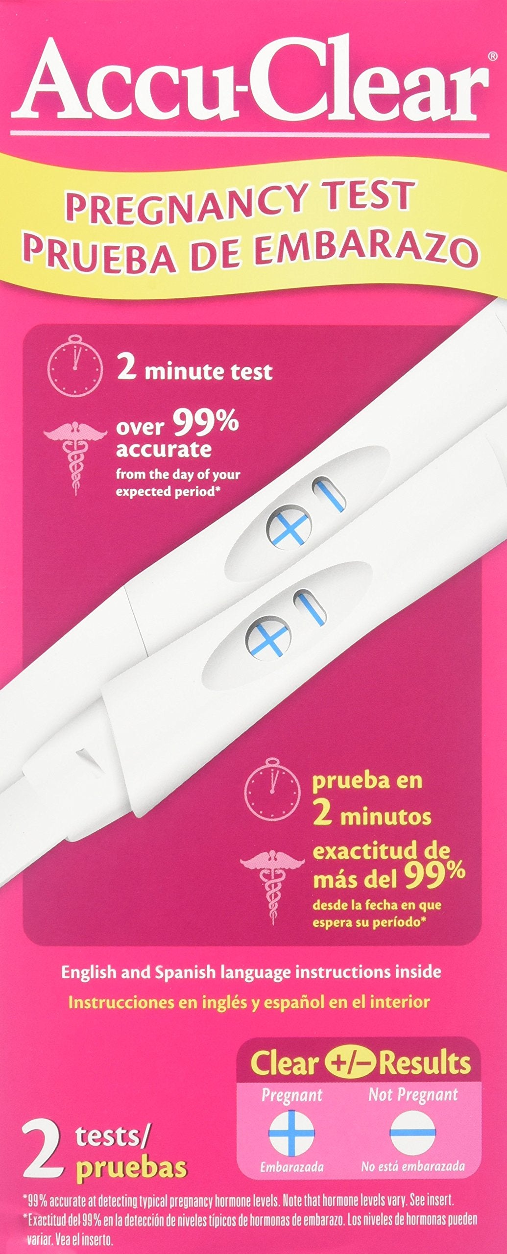 Accu-Clear Pregnancy Test-2 Count