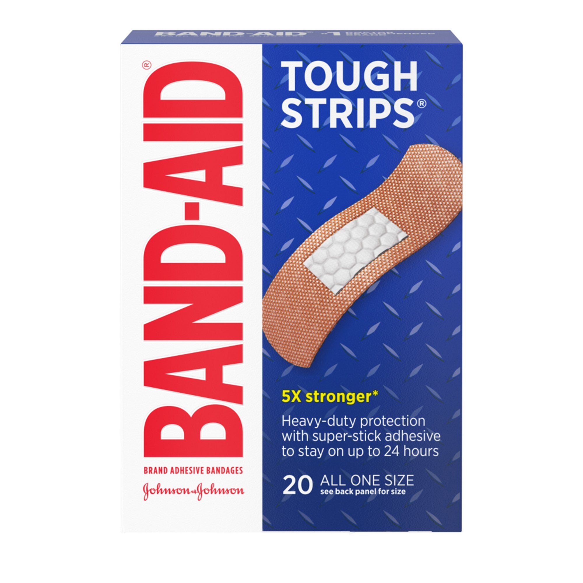 Adhesive Strip Band-Aid Tough Strips 1 X 3-1/4 Inch Fabric Rectangle Tan Sterile