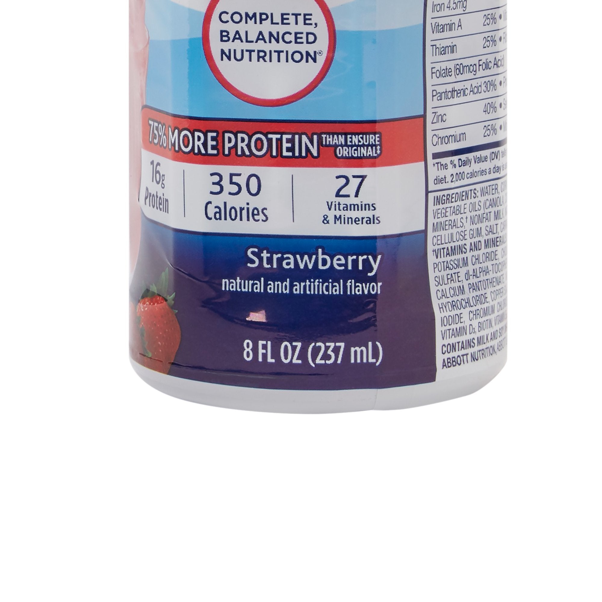 Oral Supplement Ensure Plus Nutrition Shake Strawberry Flavor Liquid 8 oz. Bottle