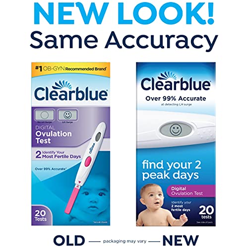 Clearblue Digital Ovulation Predictor Kit, Featuring Ovulation Test with Digital Results, 20 Digital Ovulation Tests