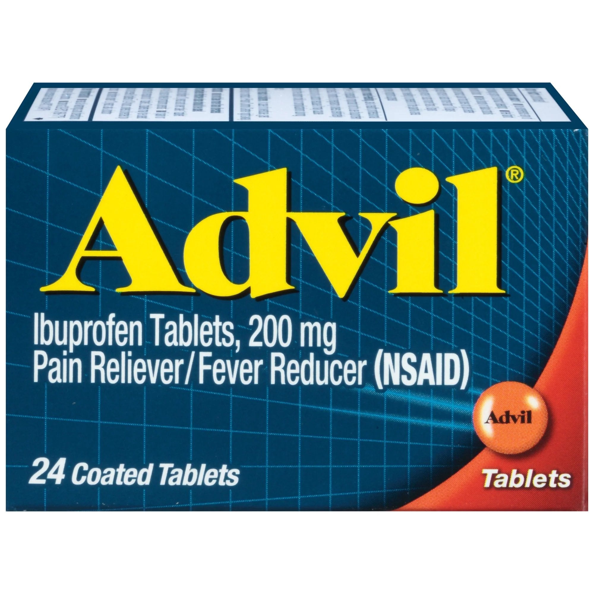 Pain Relief Advil 200 mg Strength Ibuprofen Tablet 24 per Box