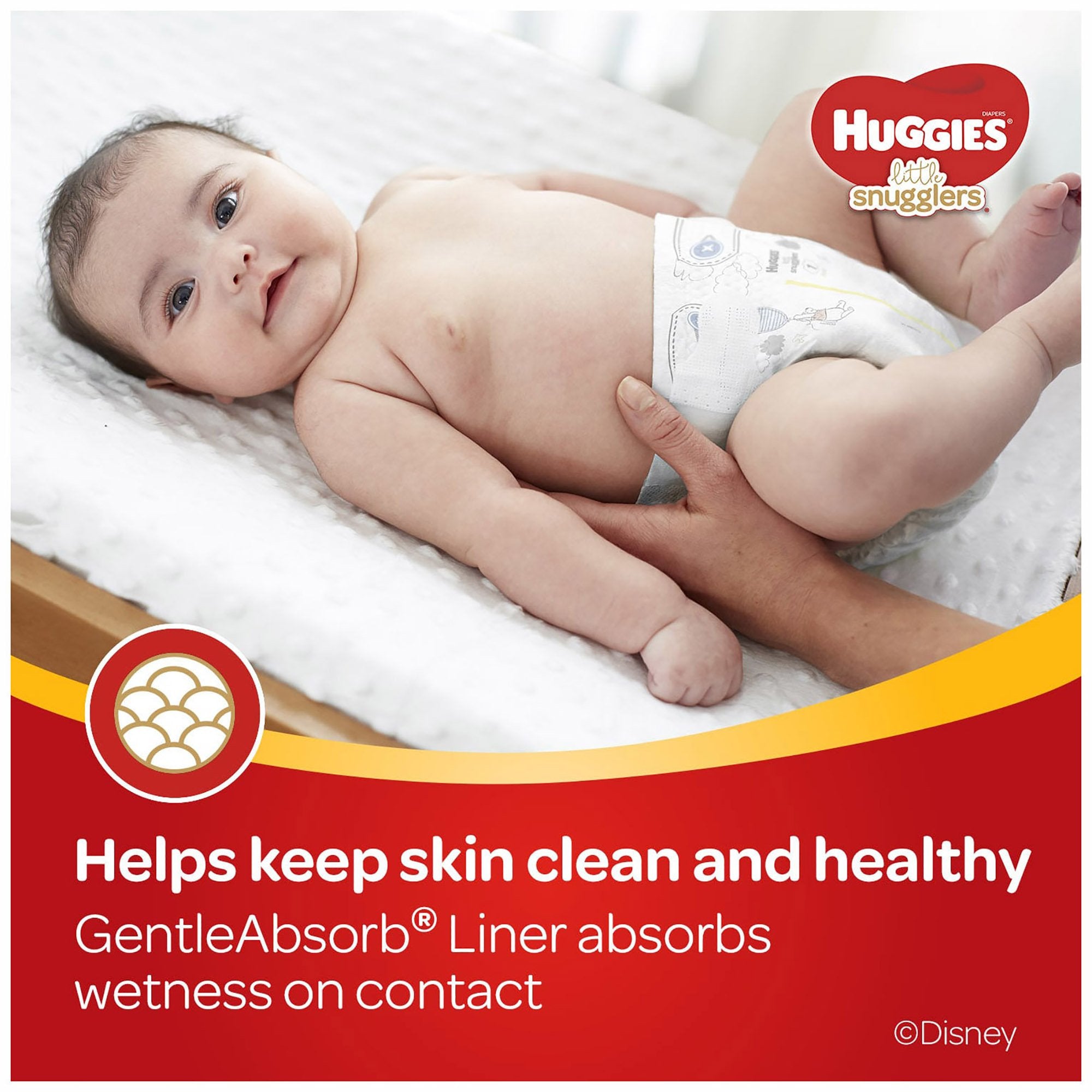 Unisex Baby Diaper Huggies Little Snugglers Newborn Disposable Moderate Absorbency