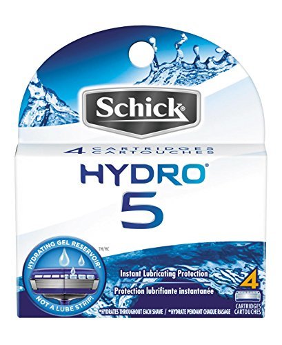 Schick Hydro 5 Sense Hydrate Razor Refills for Men, 4 Count (Pack of 1)