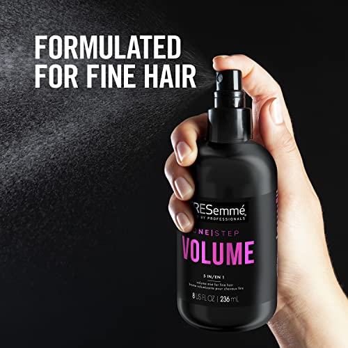 TRESemm One Step 5-in-1 Volumizing Hair Styling Mist For Fine Hair One Step Volume Hair Care Product for Soft, Weightless Volume 8 oz