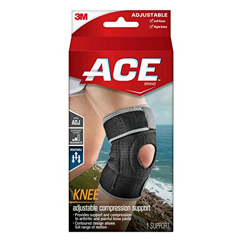 ACE Adjustable Knee Brace, Provides Support & Compression to Arthritic and Painful Knee Joints