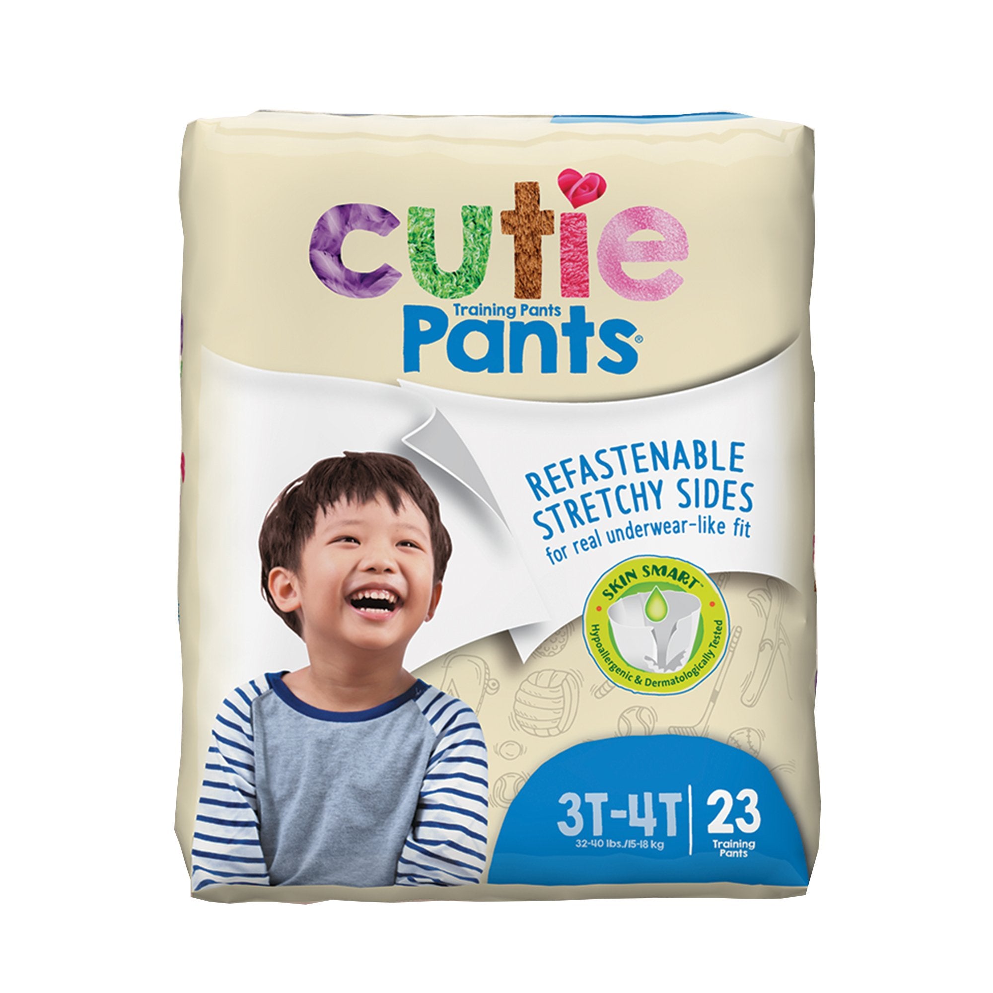 Male Toddler Training Pants Cutie Pants Size 3T to 4T Disposable Heavy Absorbency