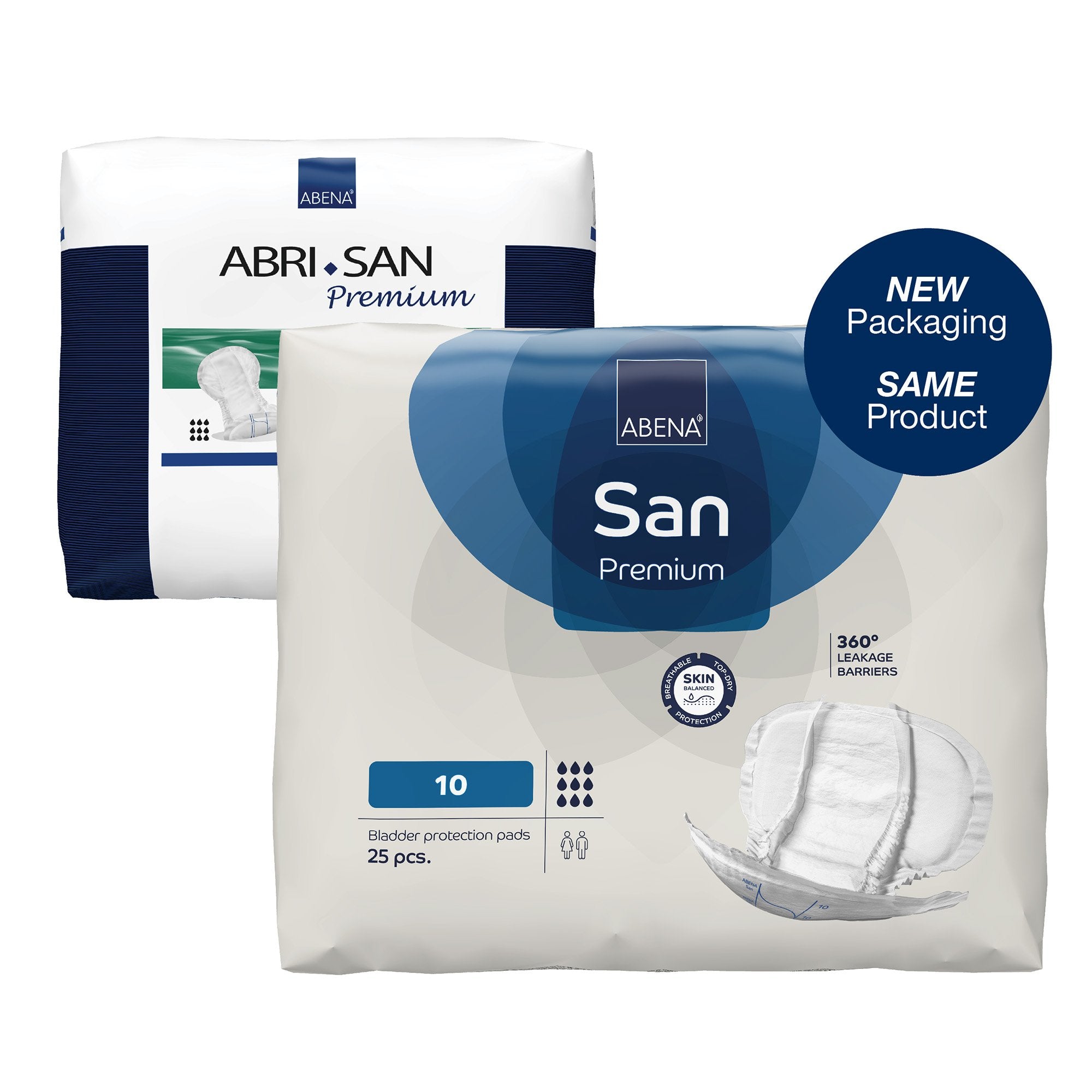 Incontinence Liner Abena San Premium 14.5 X 28.7 Inch Heavy Absorbency Fluff / Polymer Core Size 10