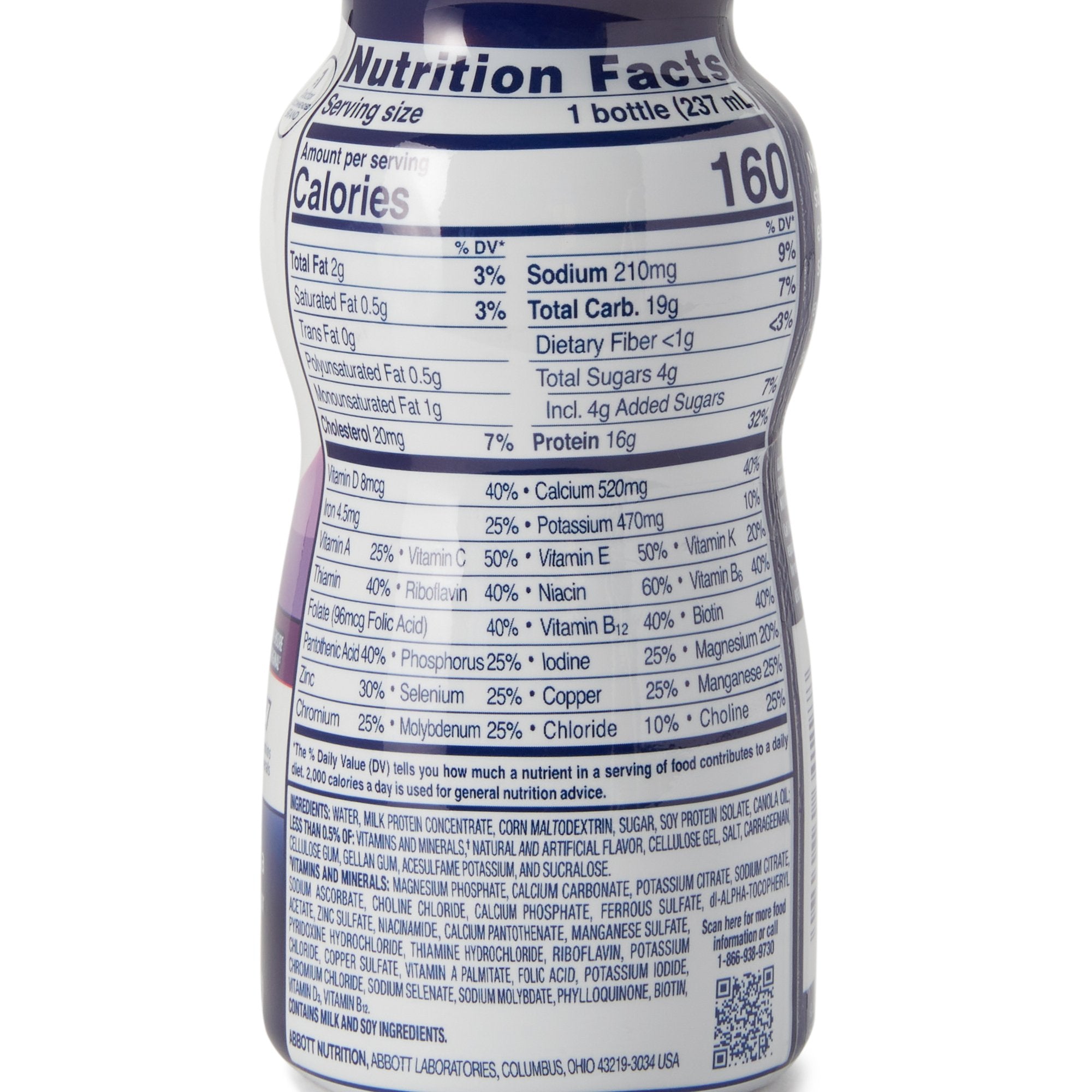 Oral Supplement Ensure High Protein Shake Vanilla Flavor Liquid 8 oz. Bottle
