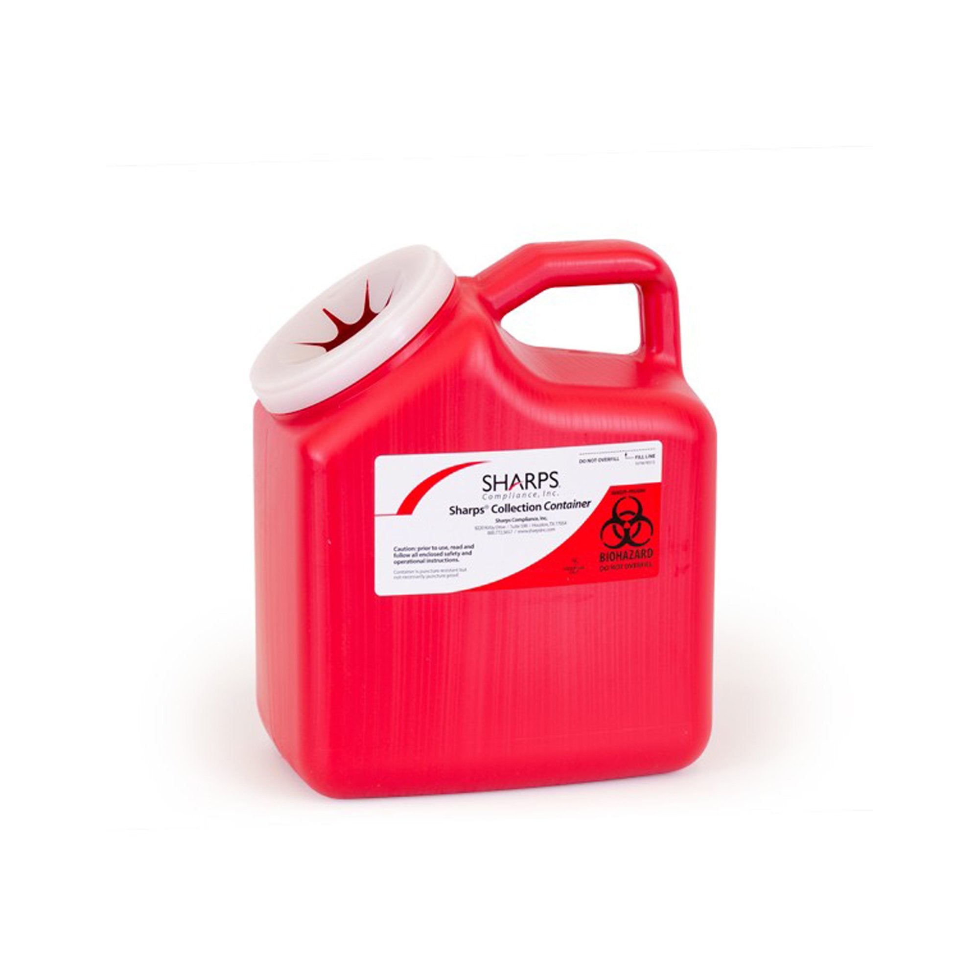 Mailback Sharps Container The Sharps Disposal By Mail System PRO-TEC Red Base 11 H X 6 W X 9 L Inch Vertical Entry 2 Gallon