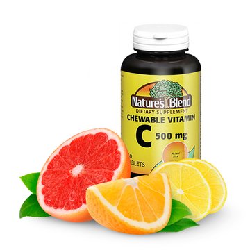 Chewable Vitamin C. Great Tasting Low Sugar Essential Vitamin, Does not Promote Tooth Decay. 500mg, 60 Tablets.
