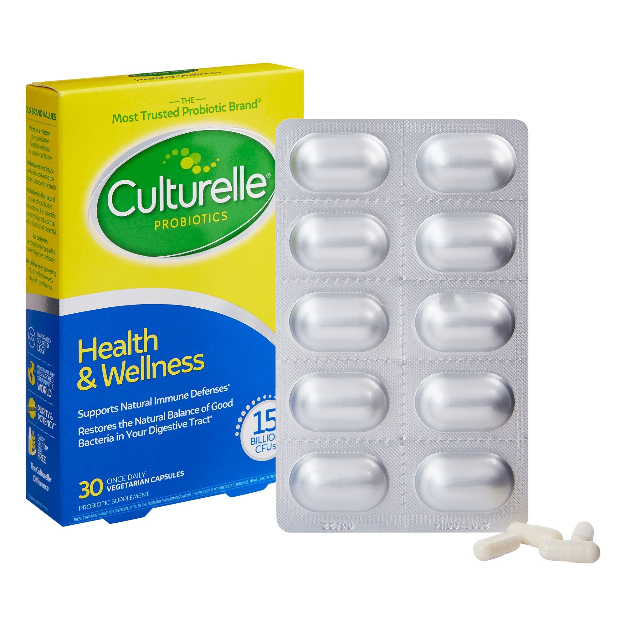 Probiotic Dietary Supplement Culturelle 30 per Bottle Capsule