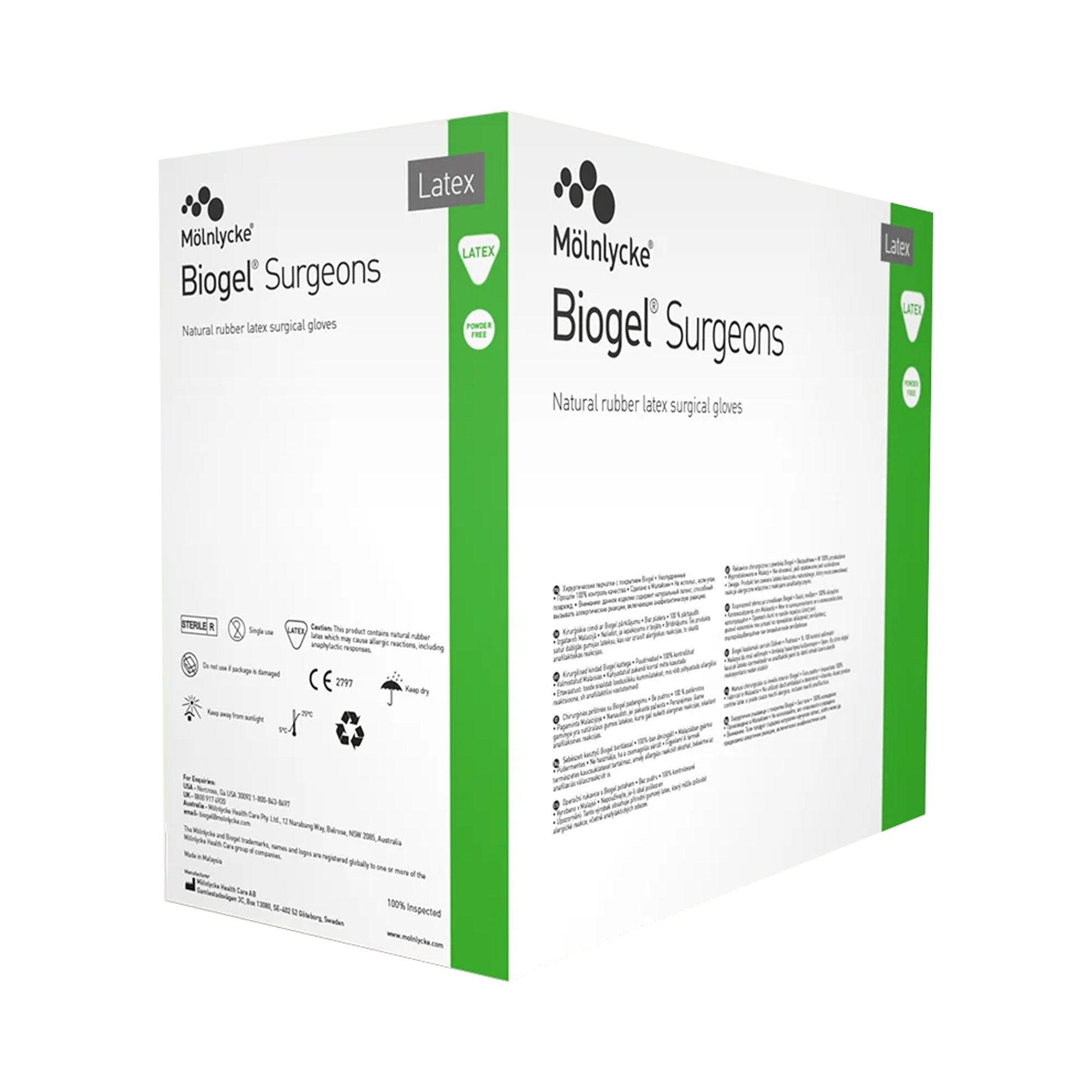 Surgical Glove Biogel Surgeons Size 5.5 Sterile Pair Latex Extended Cuff Length Micro-Textured Straw Not Chemo Approved