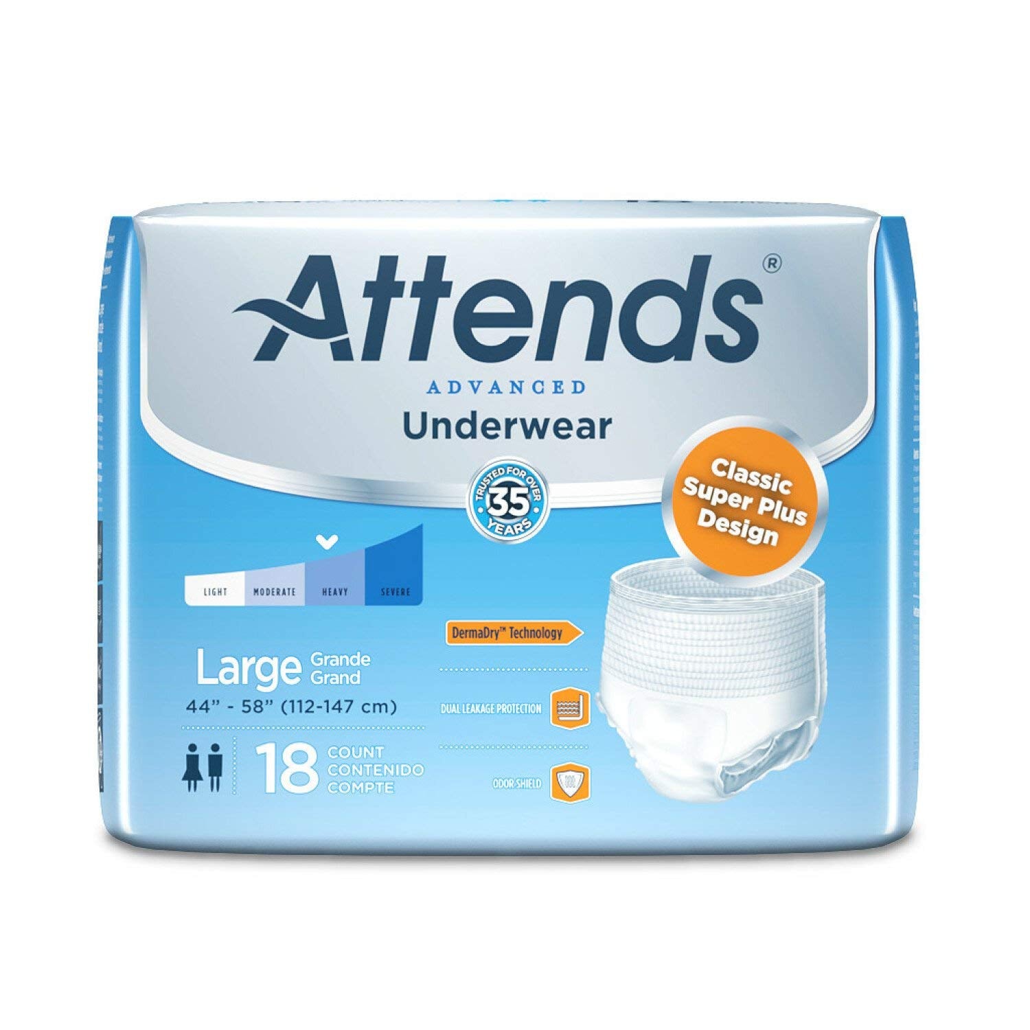 MCK23523101 - Adult Absorbent Underwear Attends Pull On Large Disposable Heavy Absorbency